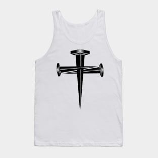 Christian illustration. Cross from crucifixion nails. Tank Top